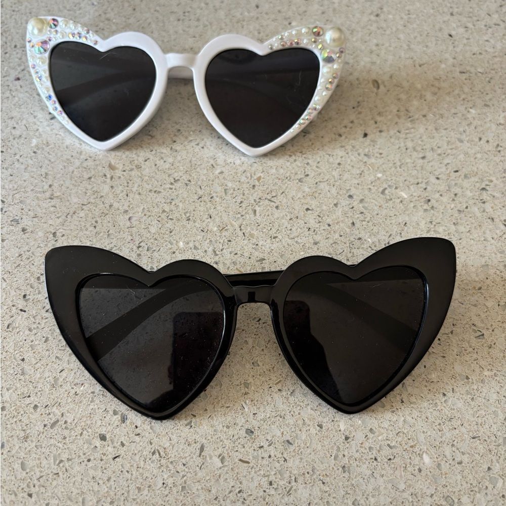 Heart-Shaped Novelty Sunglasses, bride and groom photo prop